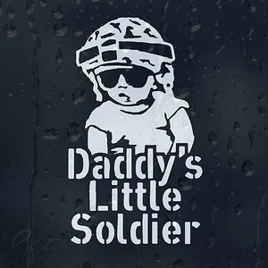 Funny Daddy's Little Soldier Baby On Board Car Decal Vinyl Sticker - Picture 1 of 2