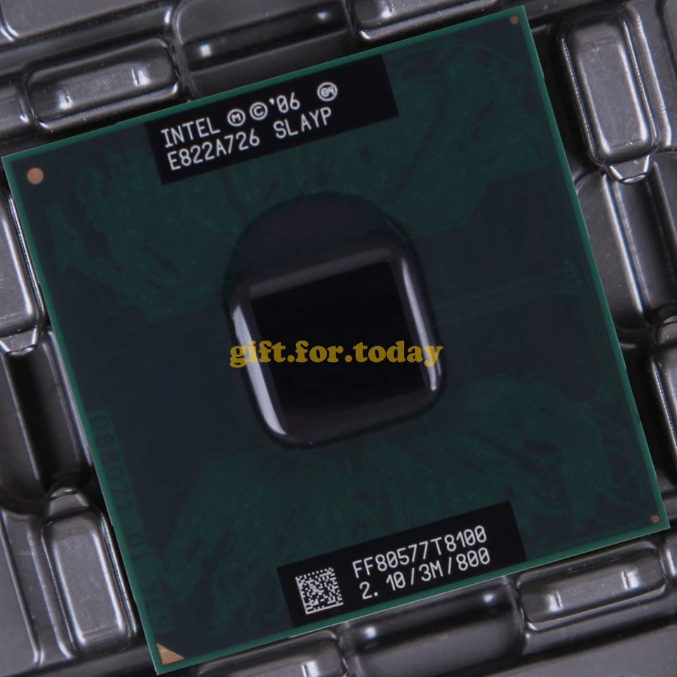 Original Intel Core 2 Duo T8100 2.1 GHz Dual-Core (FF80577GG0453M) Processor CPU - Image 1 of 1