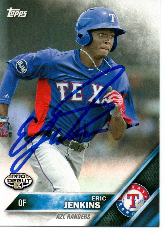 Eric Jenkins Texas Rangers 2016 Topps Pro Debut Signed Card - Image 1 of 1