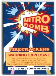 Nitro Bomb Firecracker Label MAGNET for Fridge 1YR Warranty! - Picture 1 of 4