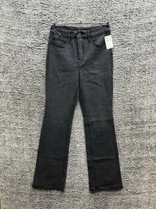 Good American Damenjeans schwarz Größe 8 gut klassisch schmal Bootcut hoher Bund 169 $ - Bild 1 von 12