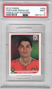 Pegatinas de la Copa Mundial Panini 2010 Christiano Ronaldo #559 PSA 9 ¡Como nuevas!¡! - Imagen 1 de 2