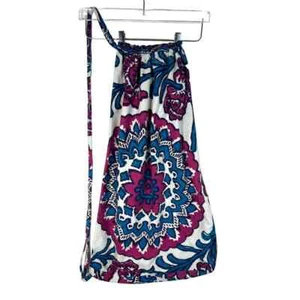 Urban Outfitters MT 100% Cotton Drawstring Bag Sack One Size Blue Pink Unlined - Picture 1 of 5