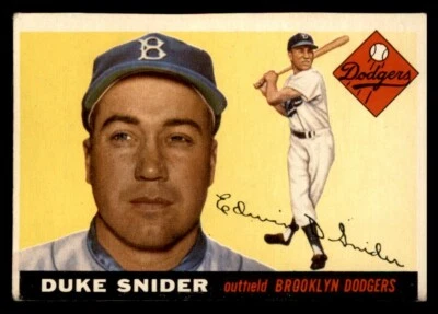 Topps Baseball 1955 #210 Duke Snider en muy buen estado *e1 Foto 1 de 2