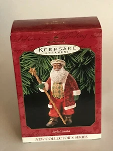 1999 HALLMARK Joyful Santa Claus AA Christmas Holiday Keepsake Ornament NEW - Picture 1 of 1