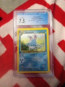 CGC 7.5 1st Edition Azumarill Neo Genesis NM POKEMON TCG Vintage Card PSA 1056 - Picture 1 of 2