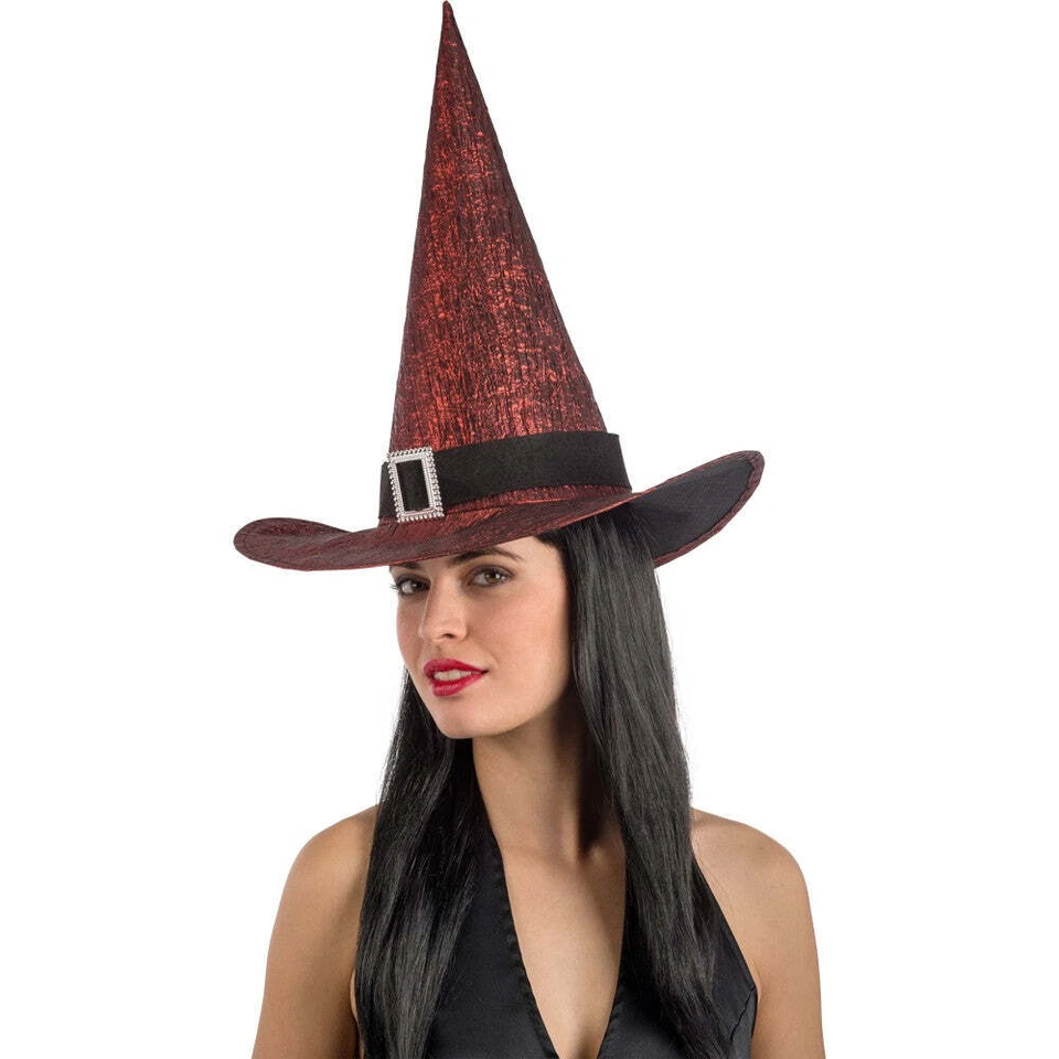 CAPPELLO STREGA ROSSO METALIZZATO - Immagine 1 di 1