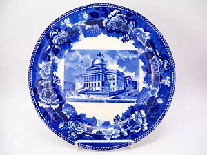 Wedgwood Etruria blu e bianco storico piatto Boston State House 1899 - Foto 1 di 8
