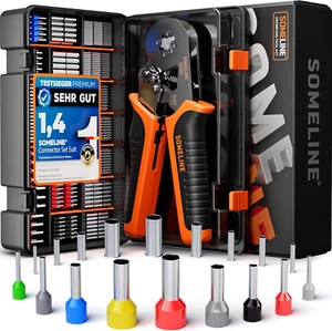 SOMELINE® Crimping Pliers Wire End Ferrules Set, 0.25–10 Mm² with 18 Types - Picture 1 of 12