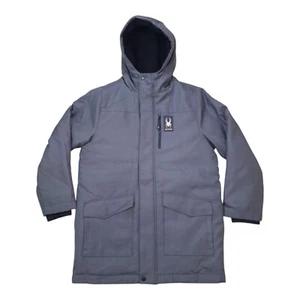 Spyder Polar Hydro ThermaWeb Hooded Parka Coat Jacket Boys Large 14/16 $299 - Picture 1 of 13