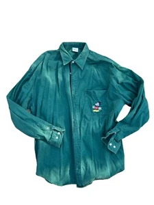 Disney Store Shirt Mens XL Heavyweight Cotton Mickey Mouse Embroidery L/S Button - Picture 1 of 3