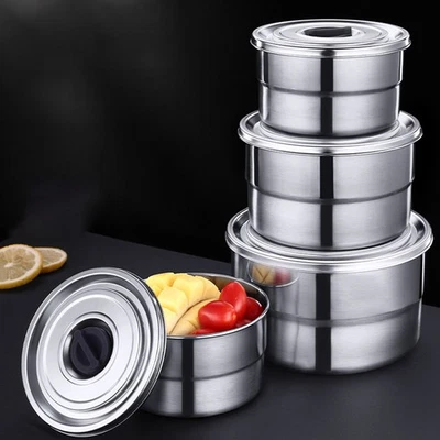 Edelstahl -Aufbewahrungsbox Frische Halten -Box -Lagerbehälter (600 ml) - Bild 1 von 4