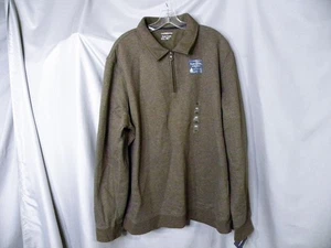 Croft And Barrow Herren Extra Soft Fleece Top 1/4 Zip Braun Größe XXL Neu mit Etikett - Bild 1 von 6