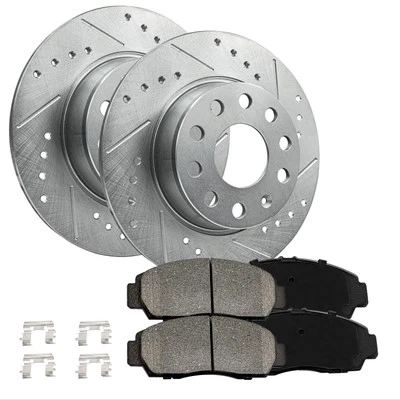 Front Brake Kit Rotors + Ceramic Pads for Volkswagen Passat 2006-2010 - Image 1 of 4