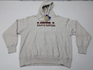 Champion Sudadera con Capucha Tejido Inverso Loyola College Maryland Para Hombres XL Gris Claro Nueva con Etiquetas - Imagen 1 de 8