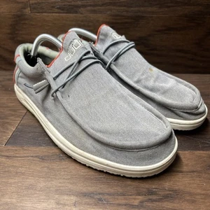Hey Dude Wally Free Schuhe Herren Gr. 11 Granitgrau Canvas Slipper Turnschuhe - Bild 1 von 13