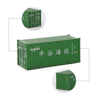 Evemodel HO Scale 1:87 20ft Shipping Container 20' Cargo Box (pack of 3) C8726 - Image 1 of 4
