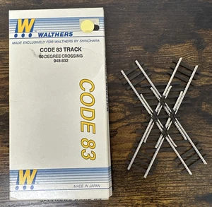 Walthers escala HO #948-832 código 83 60 grados cruce níquel plata 1:87 ¡NUEVO EN PAQUETE! - Imagen 1 de 4