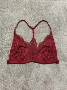 Bralette Victoria’s Secret espalda cruzada talla pequeña floral encaje rojo - Imagen 1 de 7
