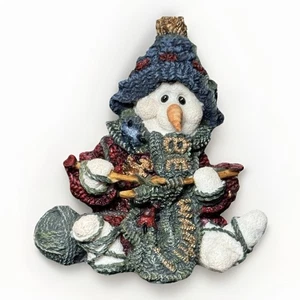 Boyd's Bear & Friends Wee Folkstones PEARL TOO THE KNITTER  1997 Snowman - Picture 1 of 6