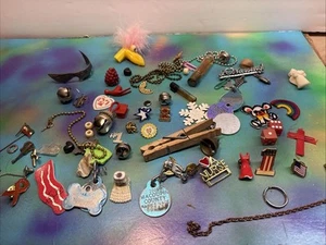 Vintage Junk Drawer Lot Pins Tie Tacks Small Chains Dice And More - Picture 1 of 13