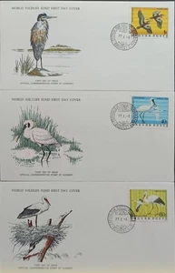 F-EX60733 HUNGRIA WWF 1977 FDC SPECIAL PRINTING WILD LIFE BIRD SWAND. - Picture 1 of 1