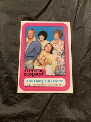 1978 Topps Three's Company Sticker - #5 The Gang's All Here! NM - Image 1 of 2