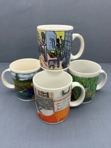 CHALEUR Masters Collection MUGS Homer CHAGALL T. Michael Gardiner SET OF 4 - Picture 1 of 22
