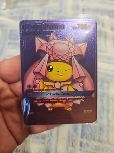 Pikachu Diancie Arco Iris Púrpura Lámina Fan Art Vinilo Texturizado Coleccionista Pokémon - Imagen 1 de 3
