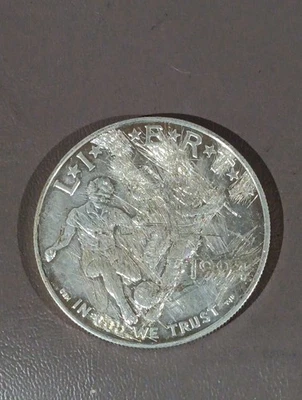 1994-D Soccer World Cup Commemorative Silver Dollar Scratched Up Obverse  - Image 1 of 2