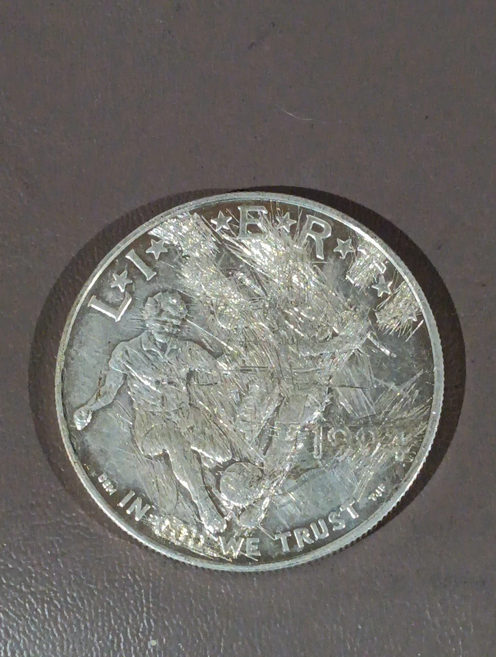 1994-D Soccer World Cup Commemorative Silver Dollar Scratched Up Obverse  - Image 1 of 2