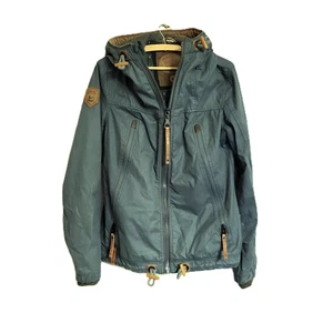 Chaqueta mujer NAKETANO talla M verde con capucha bolsillos logo búho - Imagen 1 de 8