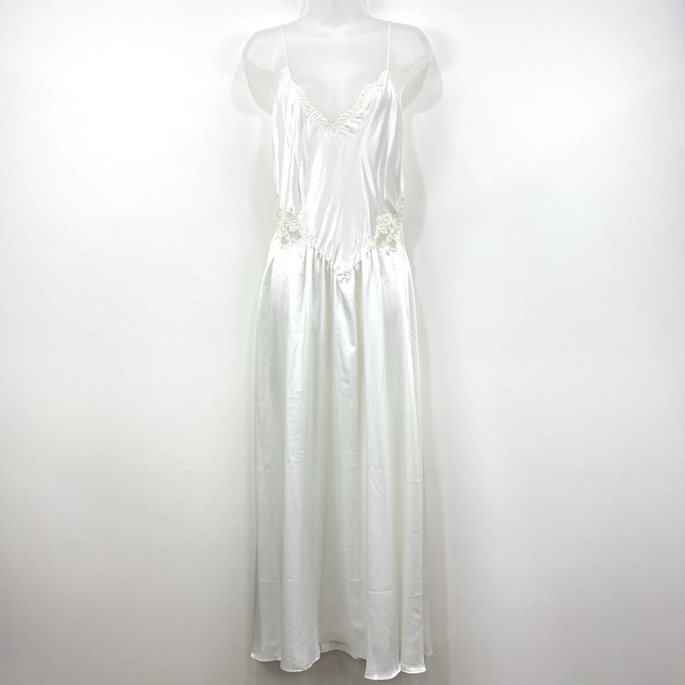 VTG Victorias Secret Slip Dress Womens M Gold Label Ethereal Fairy Lace Angel - Image 1 of 4