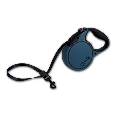 KONG Terrain 16 Inch Blue Reflective Retractable Dog Leash with Soft Grip Handle - Image 1 of 4