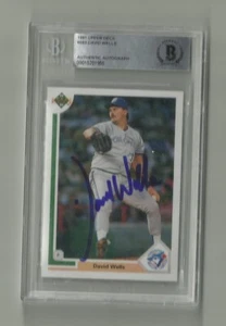David Wells 1991 Upper Deck Signed Card BAS Beckett Auto Blue Jays Yankees - Picture 1 of 1