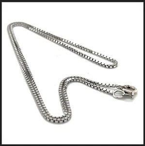 18K 750 Weiss Gold 39 cm Venezianische Hals Kette Goldkette Neuw. Venetian Chain - Picture 1 of 22