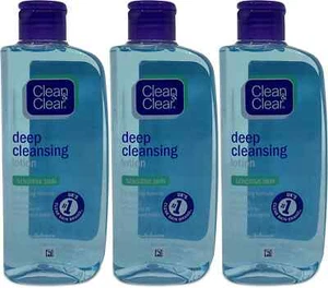 Clean & Clear Deep Cleansing Lotion 200ml l Oil Control l Acne Treatment X 3 - Picture 1 of 1