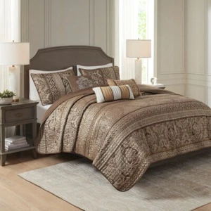 Juego de 6 almohadas acolchadas reversibles Madison Park Full/Queen Mirage - Imagen 1 de 8