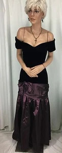 Bridal Originals Black & Plum Formal Womens Size 9/10 NWT Vintage - Picture 1 of 12