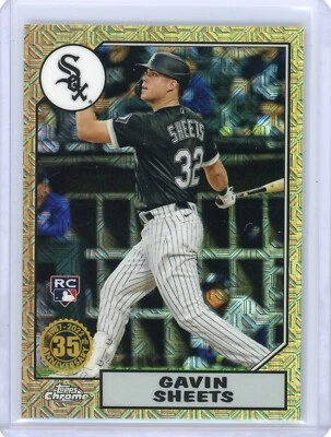 2022 Topps Series 1 Silver Pack Gavin Sheets White Sox RC '87 Mojo Refractor - Image 1 of 2