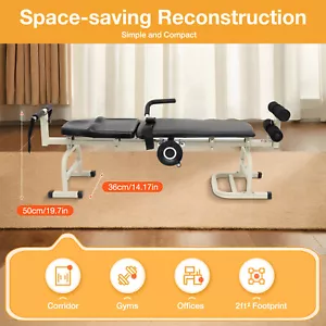 Cervical Spine Lumbar Traction Bed Therapy Massage Body Stretcher Adjustable NEW - Picture 1 of 24