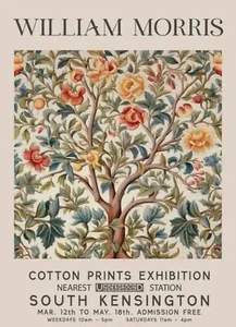 William Morris Canvas Wall Art Exhibition TREE WITH BLOOMS 12 x 16 633 - Picture 1 of 3