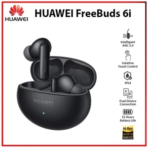 Huawei FreeBuds 6i BLACK Bluetooth Active Noise Cancellation Earphone Earbuds - Picture 1 of 6