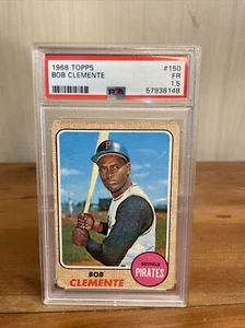 1968 Topps #150 Roberto Bob Clemente Pittsburgh Pirates HOF PSA 1.5 - Bild 1 von 2