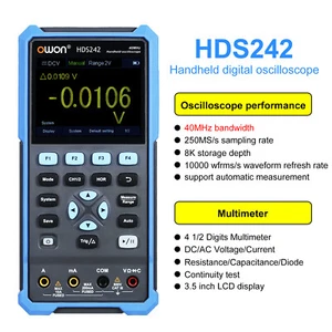 Osciloscopio digital portátil serie OWON HDS200 2 CANALES + 1 CANAL generador de forma de onda USB - Imagen 1 de 42