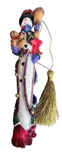 Lenox Maigre bonhomme de neige ornement sapin de Noël vintage 1999 gland ours en peluche 5" de haut - Photo 1/6