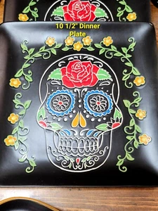 Calavera de azúcar InHomestylez SD de Blue Sky Clayworks 9 piezas. Juego de vajilla Eli Ana - Imagen 1 de 6