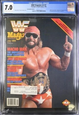 Macho Man Randy Savage WWF Magazine Vintage Issue CGC 7.0 July 1988 WCW V7 #7 - Image 1 of 2