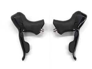 Microshift 10 Speed Shifter Brake Levers Black Drop Bar Double Shimano Style - Picture 1 of 7