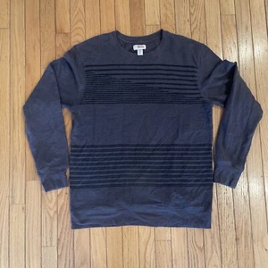 Route 66 Men's Modern Sweater Stripe & Dot Graphic Gray Size Large - Picture 1 of 4
